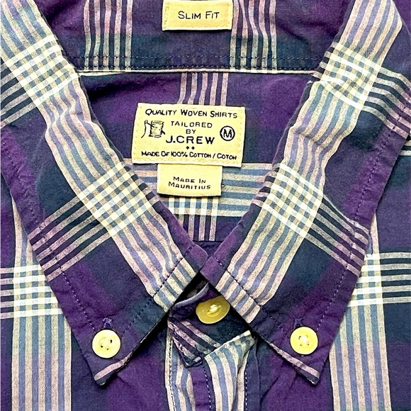 J Crew long sleeve size Men’s medium button down shirt/purple/slim fit/preppy - Picture 7 of 7
